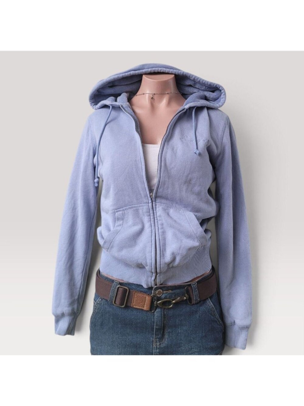 Tommy Hilfiger Royal Blue Fleece Lined Sherpa Hooded Jacket (XS)